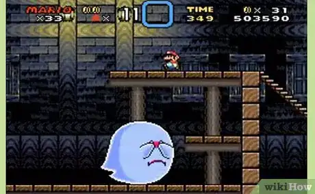 Image titled Beat Vanilla Ghost House in Super Mario World Step 3