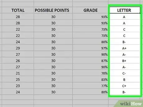 Image titled Create a Gradebook on Microsoft Excel Step 18