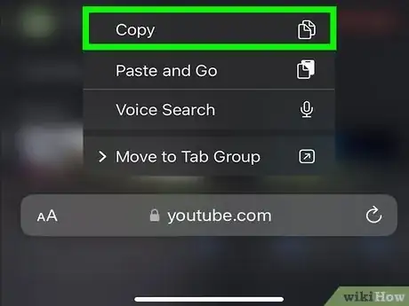 Image titled Copy a URL on the YouTube App on iPhone or iPad Step 11