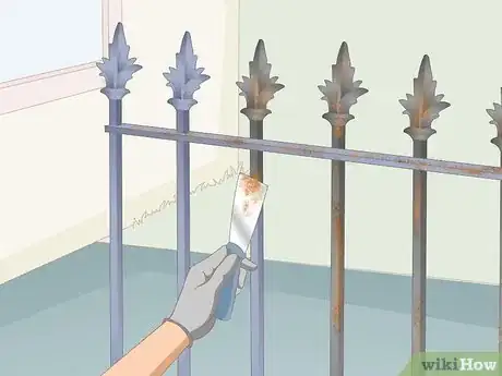 Image titled Prepare a Wrought Iron Fence for Painting Step 3