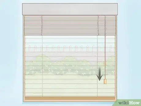 Image titled Take Blinds Down Step 1