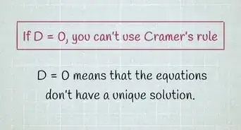 Use Cramer's Rule