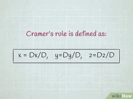 Image titled Use Cramer's Rule Step 2