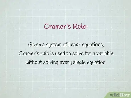 Image titled Use Cramer's Rule Step 1