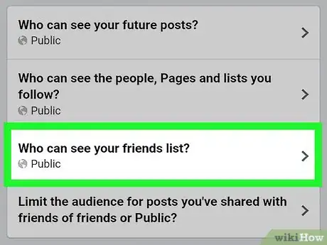 Image titled Hide Your Number of Friends on Facebook on Android Step 5