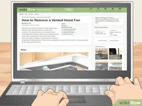 Image titled Remove a Vented Hood Fan Step 1