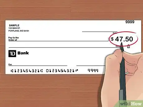 Image titled Write a Check With Cents Step 1