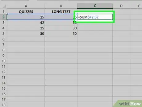 Image titled Sum Multiple Rows and Columns in Excel Step 7