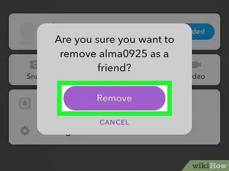 Image titled Delete Friends on Snapchat Step 8
