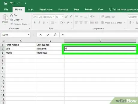 Image titled Combine Two Columns in Excel Step 8