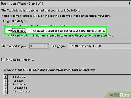 Image titled Convert Text Files to Excel Step 16