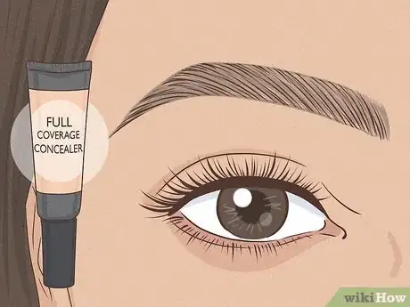 Image titled Cover Tattooed Eyebrows with Makeup Step 3