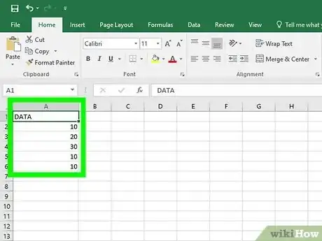 Image titled Calculate Mode Using Excel Step 1