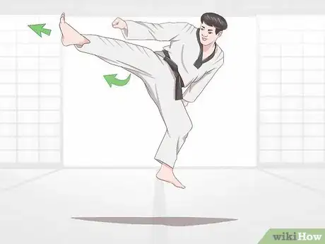 Image titled Execute Jump Kicks (Twio Chagi) in Taekwondo Step 22