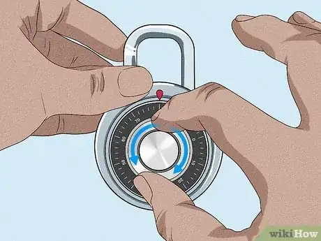 Image titled Open a 3 Digit Combination Lock Step 2