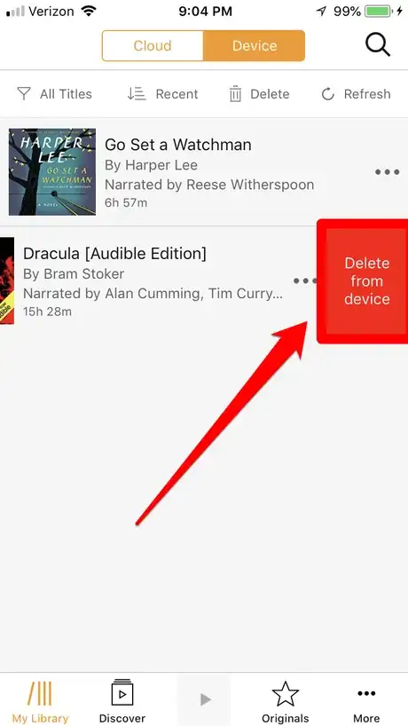 Image titled Remove a Finished Book from Your Device's Storage in the Audible for iOS App Step 4.png