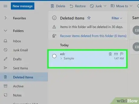 Image titled Restore Deleted Emails from Hotmail Step 3