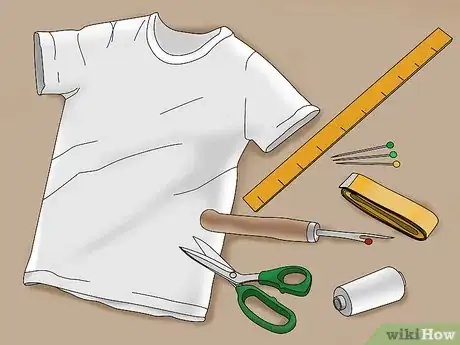 Image titled Cut a T Shirt Into a V Neck Step 1