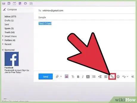 Image titled Hyperlink in Yahoo Mail Step 7