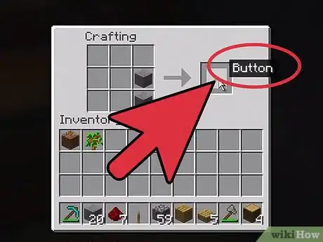 Image titled Make a Button in Minecraft Step 3