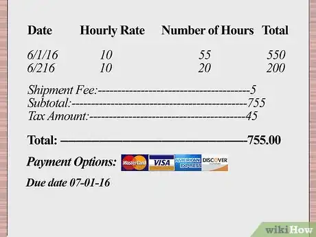 Image titled Write an Invoice for Payment for Services Rendered Step 14