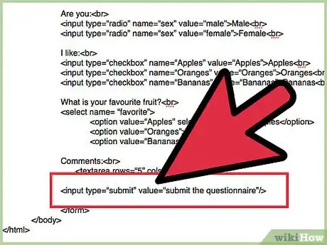 Image titled Create a Questionnaire in HTML Step 10