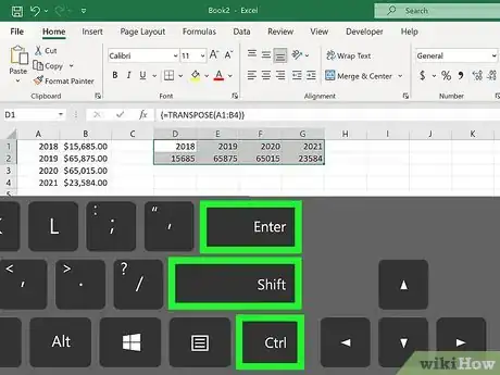 Image titled Transpose in Excel from Horizontal to Vertical Step 5