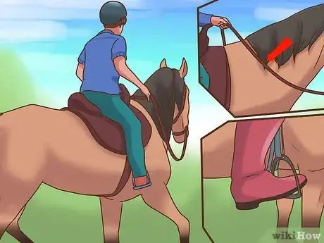 Image titled Teach a Horse to Neck Rein Step 8