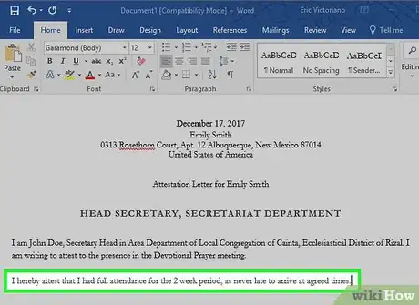 Image titled Write an Attestation Letter Step 10