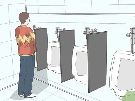 Image titled Use a Urinal Without Splashing Yourself Step 2