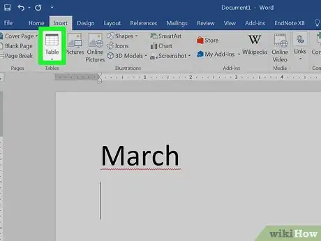 Image titled Make a Calendar in Word Step 11