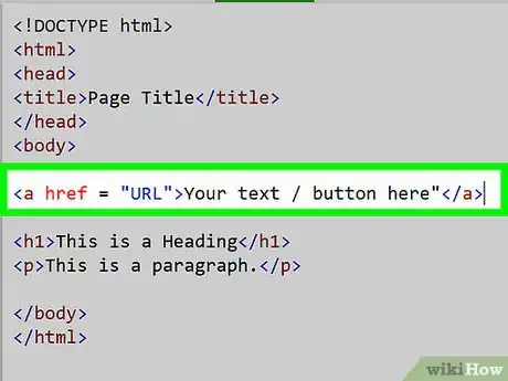 Image titled Insert Buttons in an HTML Website Step 2