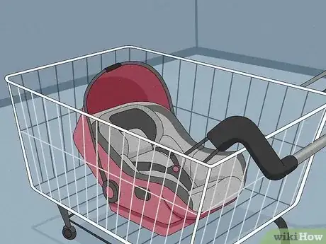 Image titled Put Car Seat in Shopping Cart Step 1