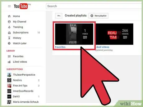 Image titled Add a Video to Your Favorites on YouTube Step 3