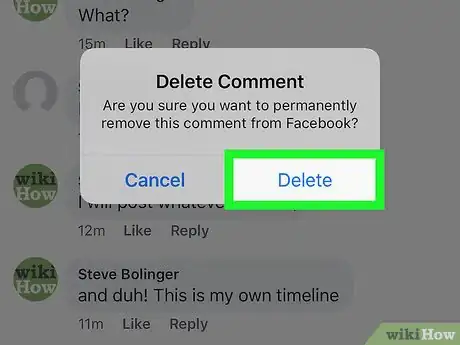 Image titled Delete a Comment on Facebook Step 12