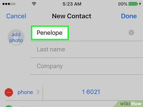 Image titled Add a Contact on an iPhone Step 13