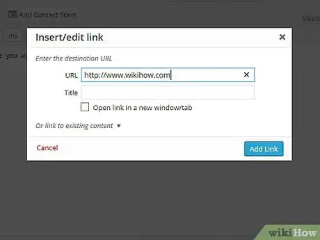 Image titled Add a Link to WordPress Step 6