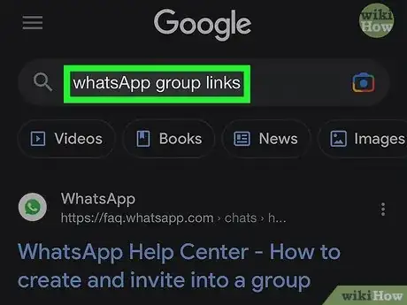 Image titled Join a WhatsApp Group Without an Invitation Step 1