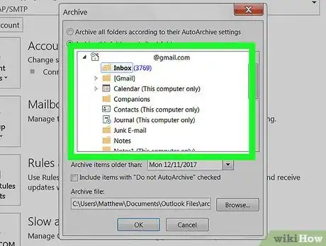 Image titled Create an Archive Folder in Outlook on PC or Mac Step 5