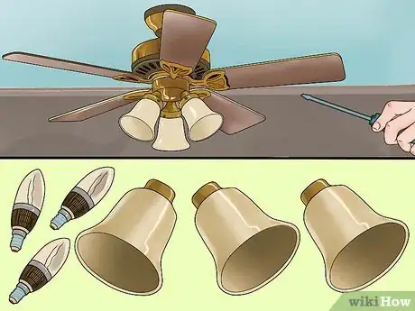 Image titled Paint a Ceiling Fan Step 1