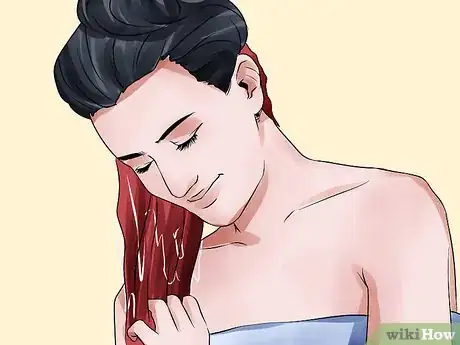 Image titled Dye Hair Bright Red Under Black Hair Step 15
