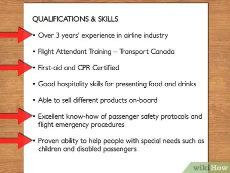 Image titled Write a CV for a Cabin Crew Position Step 10