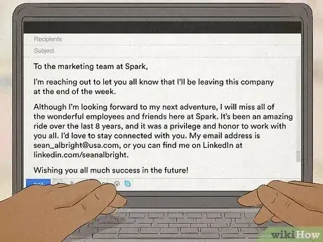 Image titled Tell Coworkers You're Leaving Step 9