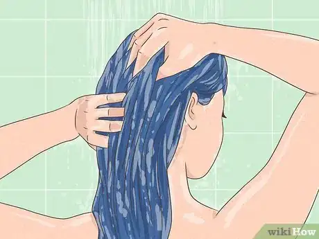 Image titled Prevent Blue Hair from Turning Green Step 1
