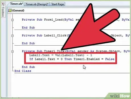 Image titled Add a Timer in Visual Basic Step 5