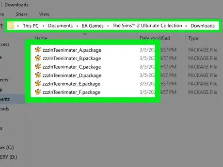 Image titled Sims 2 InTeen Main Files in Downloads