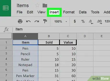 Image titled Add Columns on Google Sheets Step 4