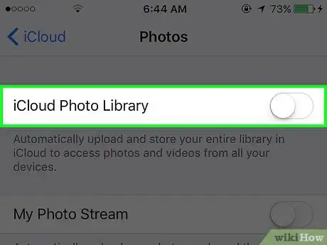 Image titled Disable Automatic iCloud Uploads of Your Entire Photo Library on an iPhone Step 5