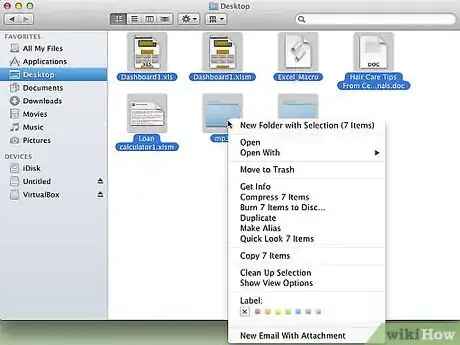 Image titled Move Multiple Files Into a New Folder in Mac Os X Lion Step 3
