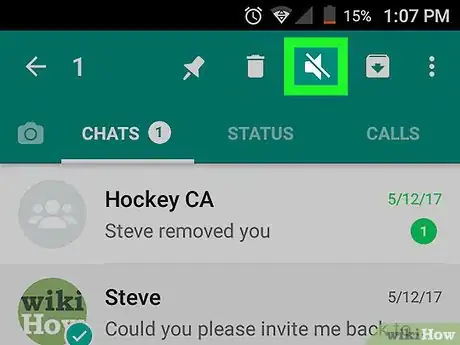 Image titled Ignore Messages on WhatsApp on Android Step 4